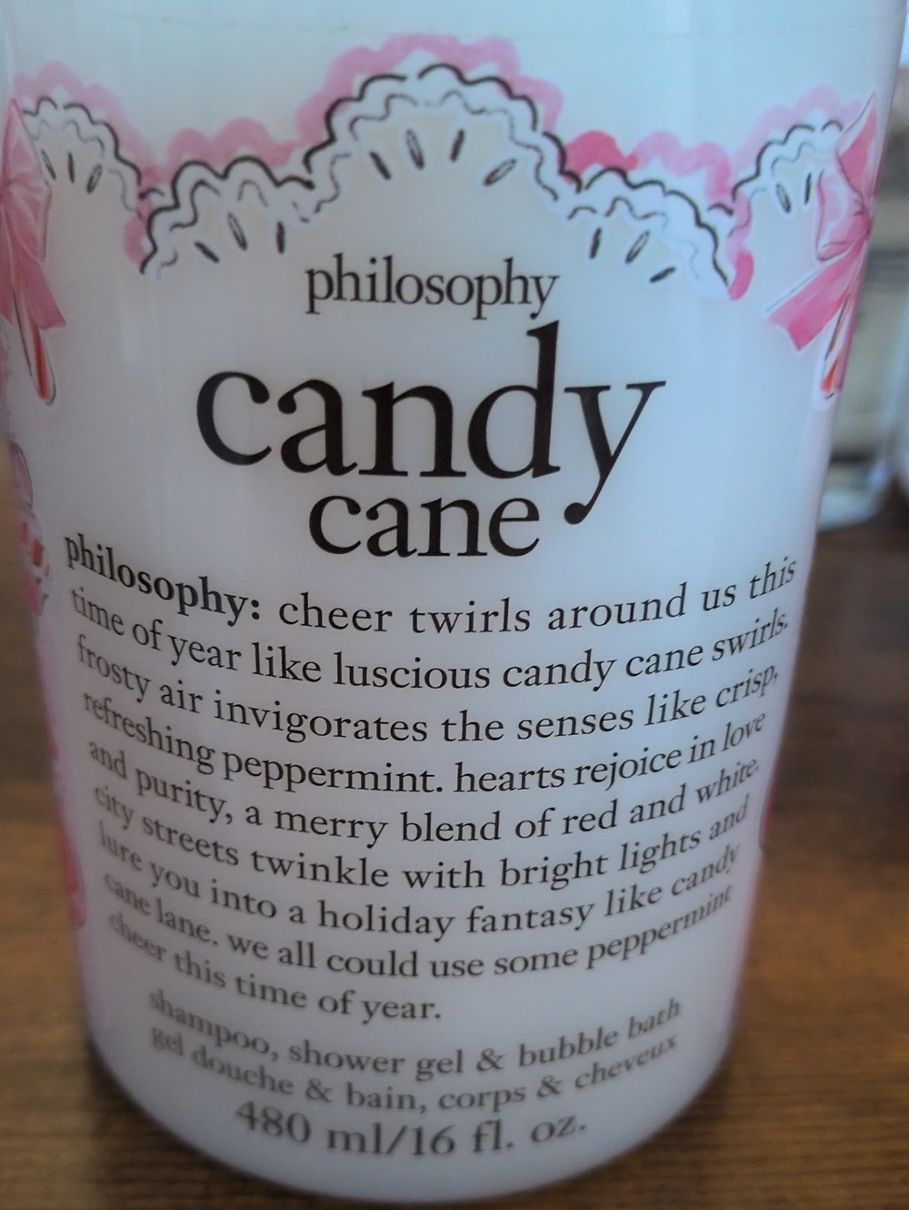 Philosophy Candy Cane Shower Gel & Bubble Bath - White and Pink